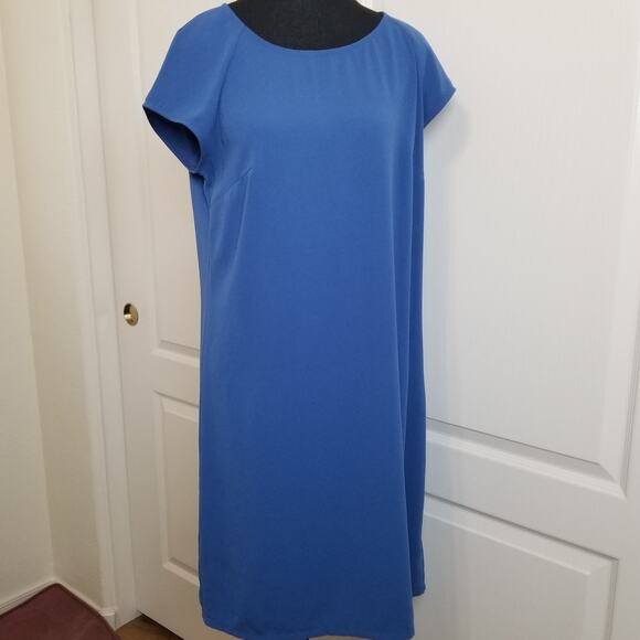 Merona-Women's Career Casual Blue A-Line Sheath Cap Sleeves Knee Length Size M - Picture 1 of 7